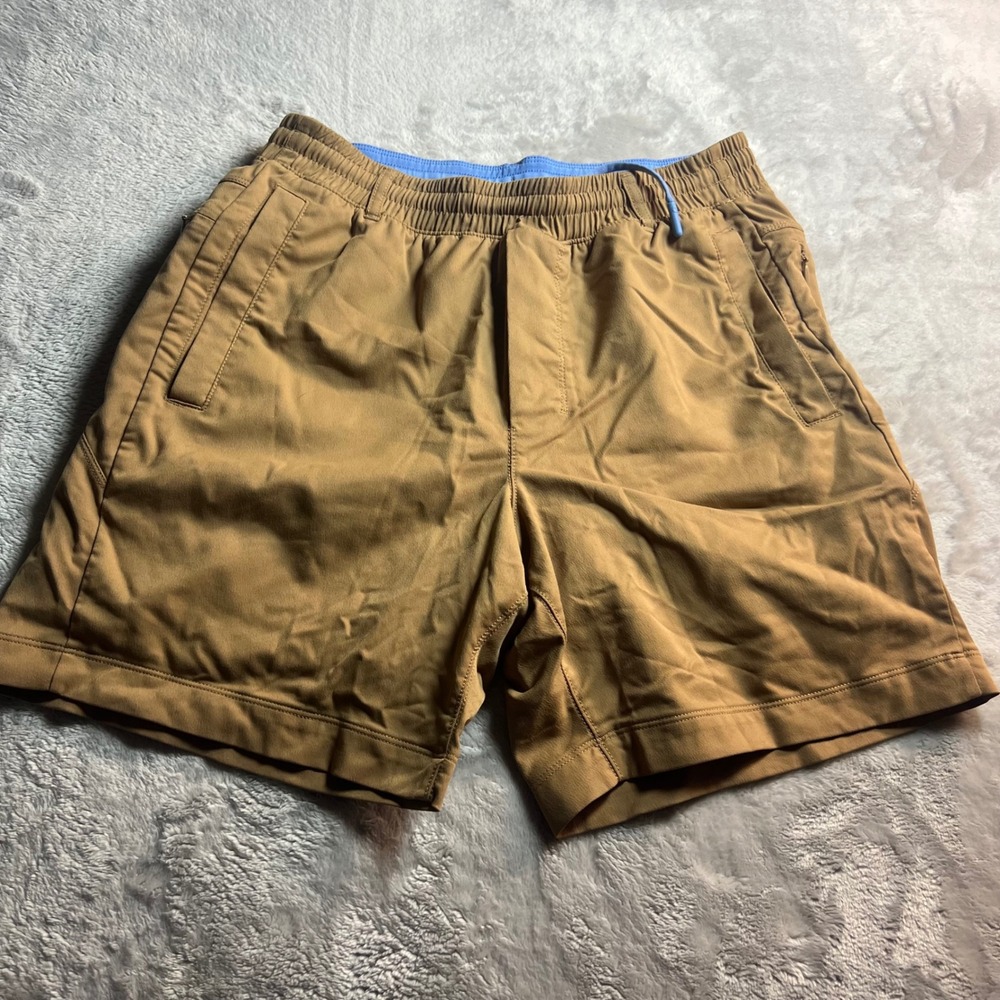 Birddogs Men's M Shorts Tan Khaki Lined Athletic Gym Workout 6in Inseam